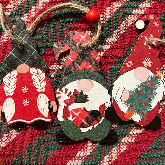 Holiday | 9 Piece Christmas Gnome Wooden Ornament Set | Poshmark